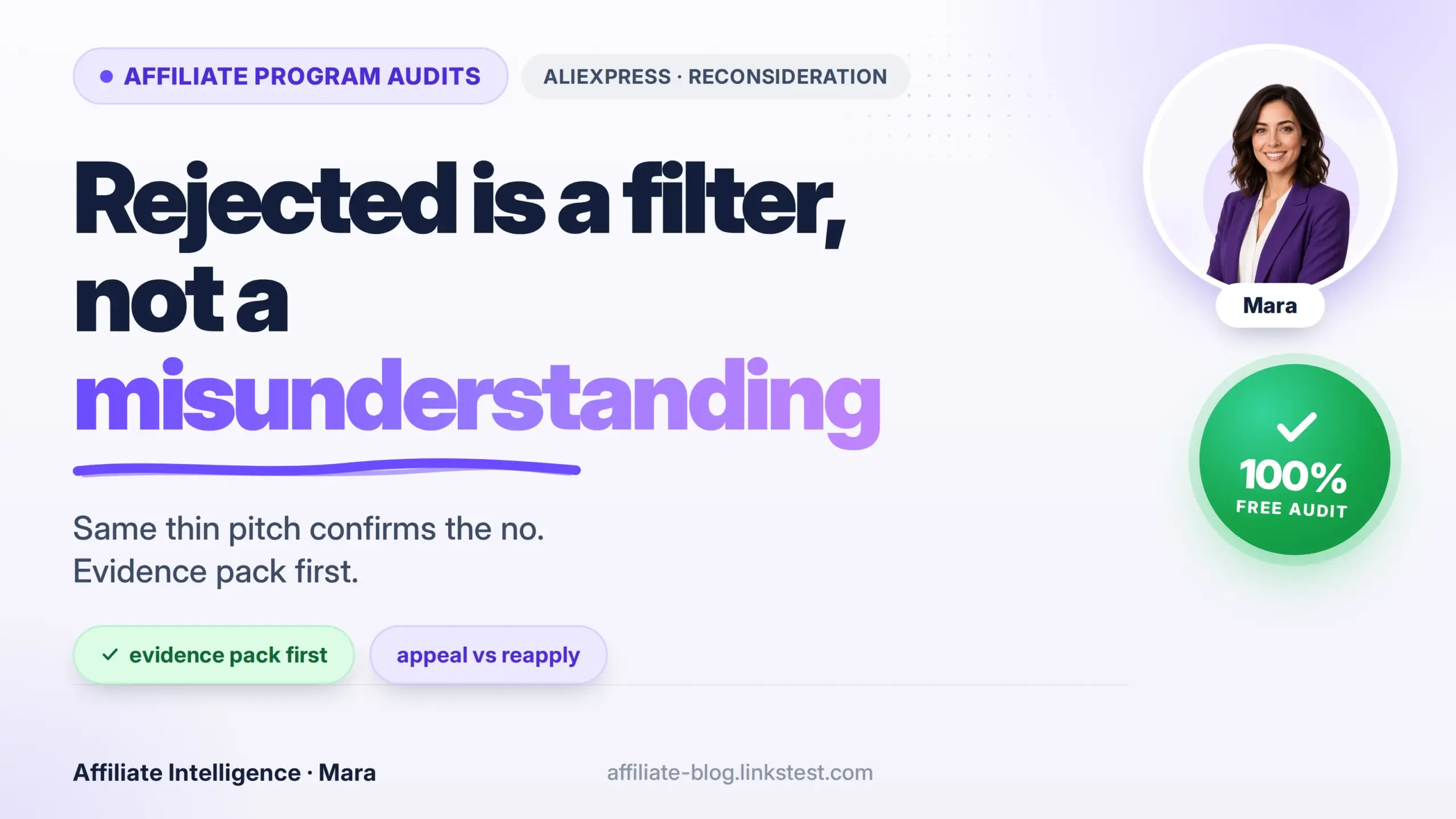 AliExpress rejection filter — Mara