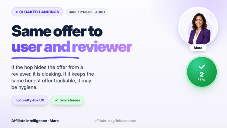 Cloaked Landing Pages vs Redirect Hygiene: What Will Get Your Account Suspended