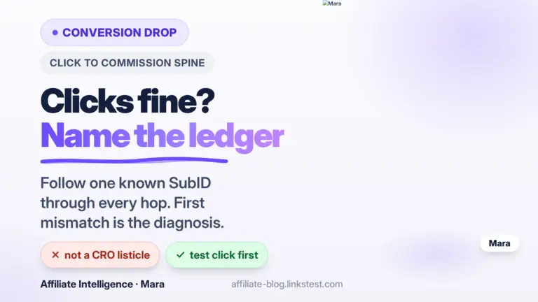 Affiliate Conversion Drop Troubleshooting: Funnel Diagnosis Checklist (Click to Commission)