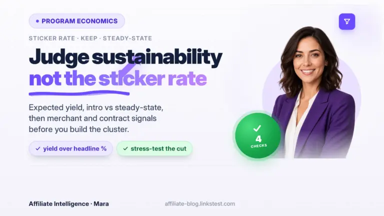 Affiliate Program Economics: How to Judge Commission Sustainability