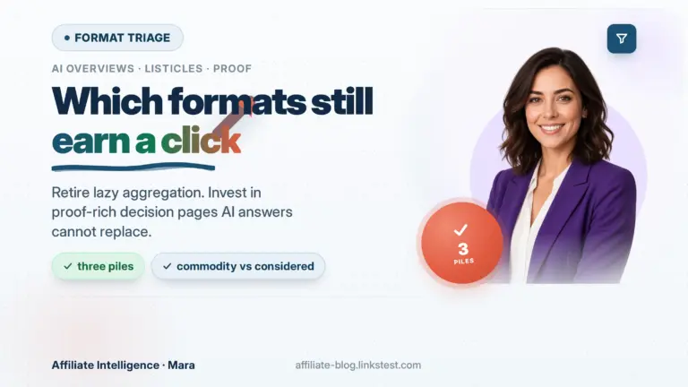 Affiliate Content Formats vs AI Shopping (2026): Which Pages Still Earn a Click