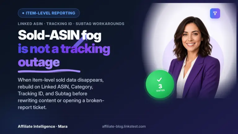 Amazon Associates Item-Level Reporting Broke: Tracking ID Workarounds