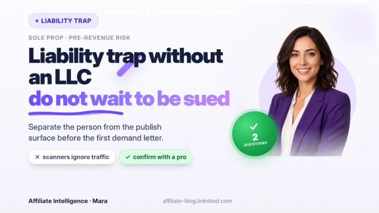 The Liability Trap for Affiliates Without an LLC: Don’t Wait Until You’re Sued