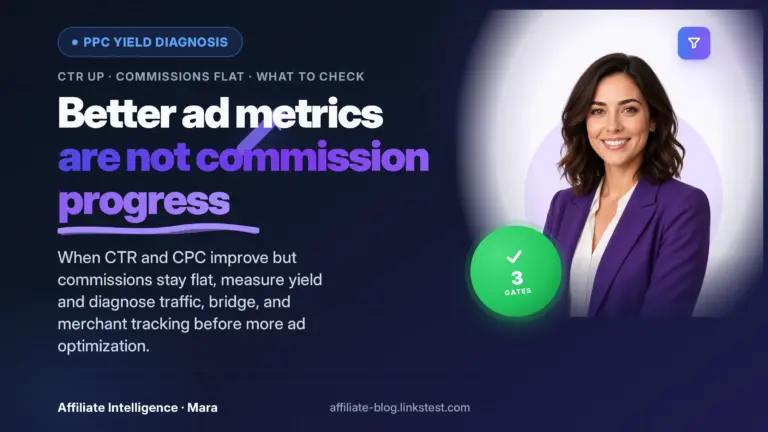 Affiliate PPC Commissions Flat Despite Better Ad Metrics? What to Check