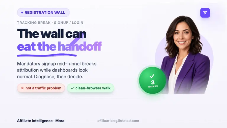 Affiliate Tracking Broken by a Merchant Registration Wall: Diagnose Lost Commissions