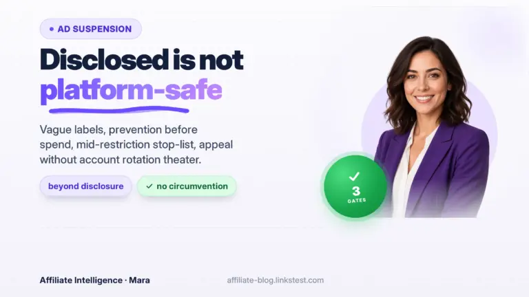 Affiliate Ad Suspension Guide: Google & Meta Account Bans Beyond Disclosure
