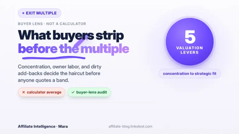 Affiliate Site Valuation: What Determines Your Exit Multiple