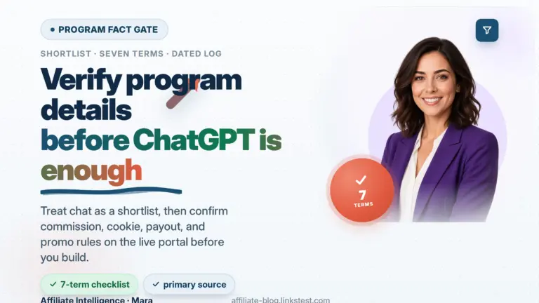 How to Verify Affiliate Program Details Before Using ChatGPT
