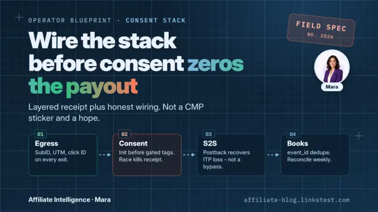Consent-resilient tracking stack: wire the stack before consent zeros the payout