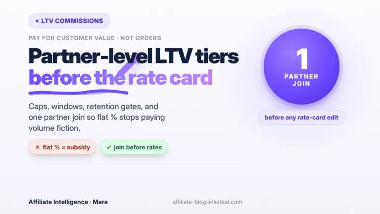 LTV-Based Affiliate Commission Structure: Pay for Customer Value, Not Orders
