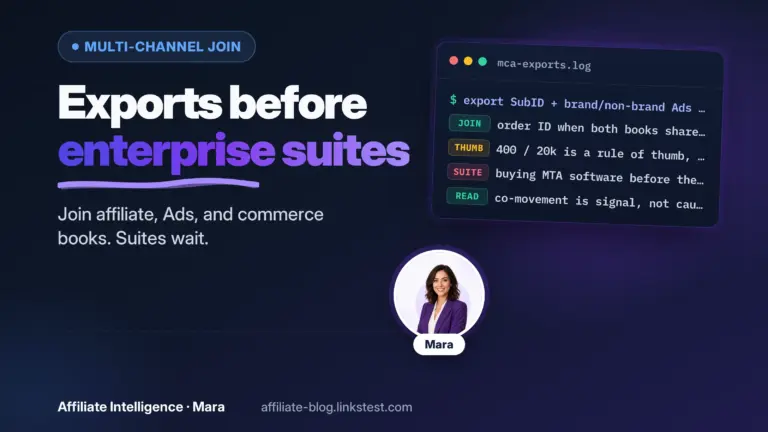 Multi-channel attribution: exports before enterprise suites