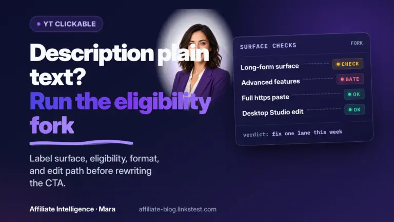 YouTube description links not clickable: run this eligibility fork