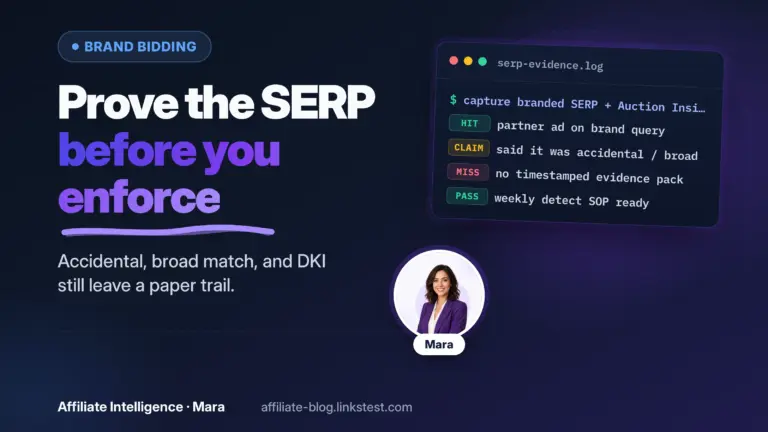 Prove the SERP before you enforce