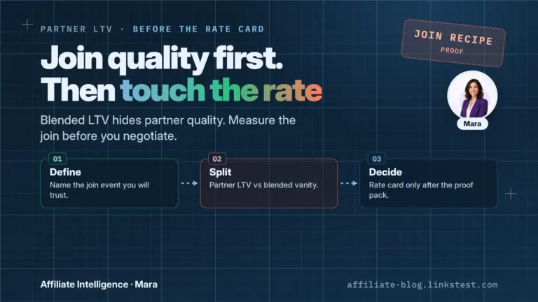 Join quality first. Then touch the rate